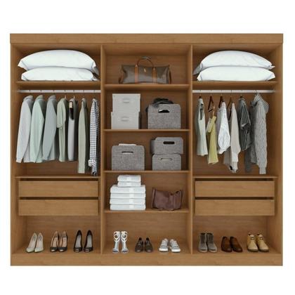 Imagem de Conjunto de Guarda-roupa 6 Portas Bertha com Cômoda da Vinci com Nicho