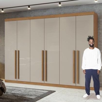 Imagem de Conjunto de Guarda-roupa 6 Portas Bertha com Cômoda da Vinci com Nicho