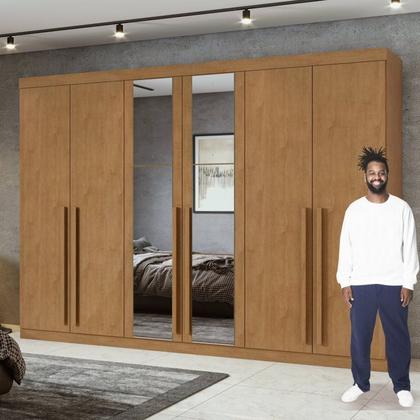 Imagem de Conjunto de Guarda-roupa 6 Portas com Espelho Bertha com Cômoda Toronto