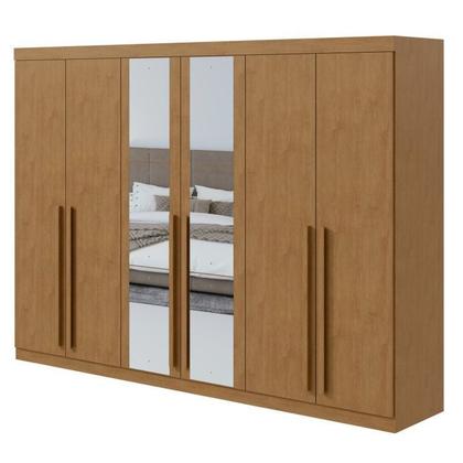 Imagem de Conjunto de Guarda-roupa 6 Portas com Espelho Bertha com Cômoda Toronto
