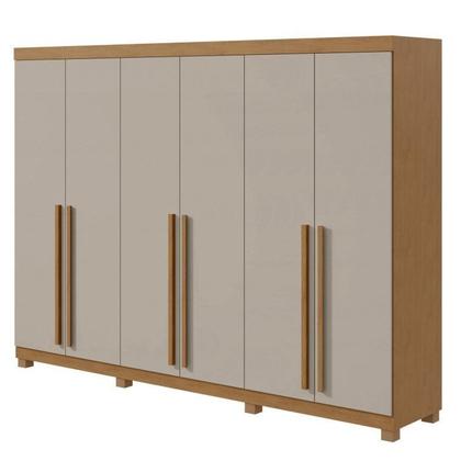 Imagem de Conjunto de Guarda-roupa 6 Portas com Pés Bertha com Cômoda da Vinci