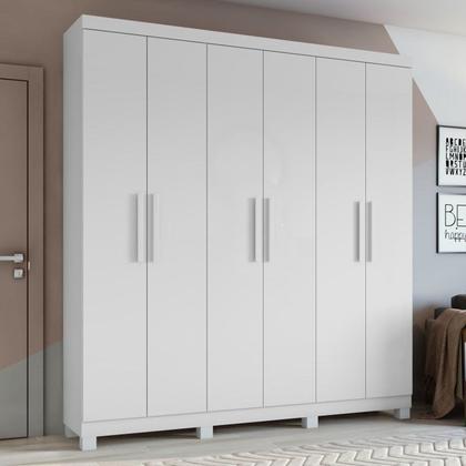 Imagem de Conjunto de Guarda-roupa 6 Portas com Pés Jazz e Cômoda Toronto