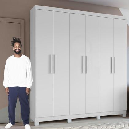 Imagem de Conjunto de Guarda-roupa 6 Portas com Pés Jazz e Cômoda Toronto