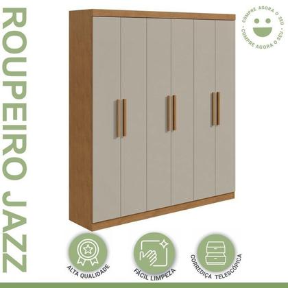 Imagem de Conjunto de Guarda-roupa 6 Portas Jazz e Cômoda Toronto