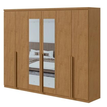 Imagem de Conjunto de Guarda-roupa Alonzo com Espelho e Cômoda da Vinci com Nicho