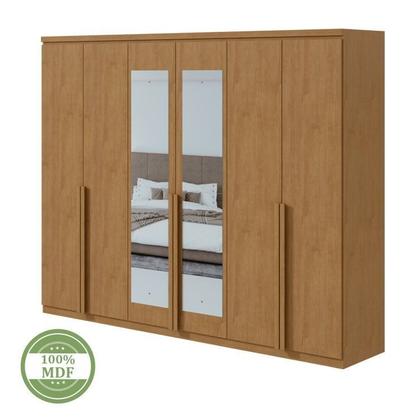 Imagem de Conjunto de Guarda-roupa Alonzo com Espelho e Cômoda da Vinci com Nicho