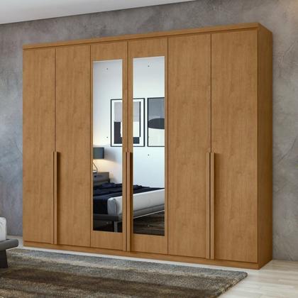 Imagem de Conjunto de Guarda-roupa Alonzo com Espelho e Cômoda da Vinci com Nicho