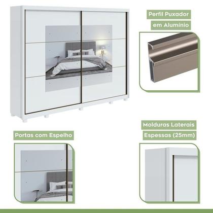 Imagem de Conjunto de Guarda-roupa Casal com Espelho 2 Portas 6 Gavetas Toronto Plus e Cômoda Urban