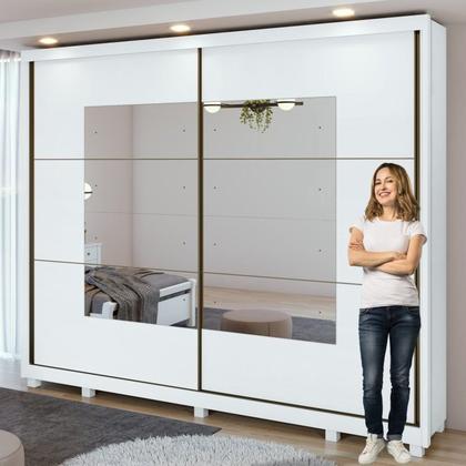 Imagem de Conjunto de Guarda-roupa Casal com Espelho 2 Portas 6 Gavetas Toronto Plus e Cômoda Urban