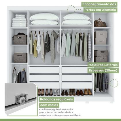 Imagem de Conjunto de Guarda-roupa Casal com Espelho 2 Portas 6 Gavetas Toronto Plus e Cômoda Urban