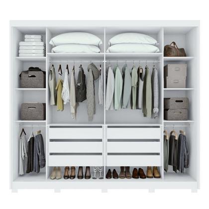 Imagem de Conjunto de Guarda-roupa Casal com Espelho 2 Portas 6 Gavetas Toronto Plus e Cômoda Urban