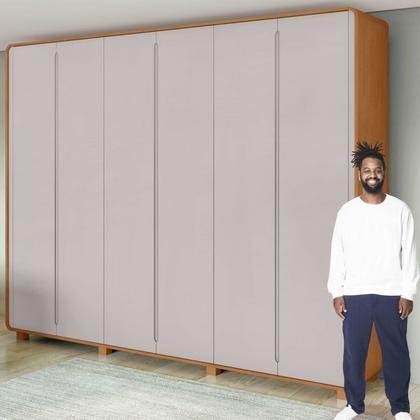 Imagem de Conjunto de Guarda-roupa Casal Loop 6 Portas com Pése Cômoda Vedra