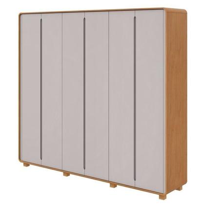 Imagem de Conjunto de Guarda-roupa Casal Loop 6 Portas com Pése Cômoda Vedra