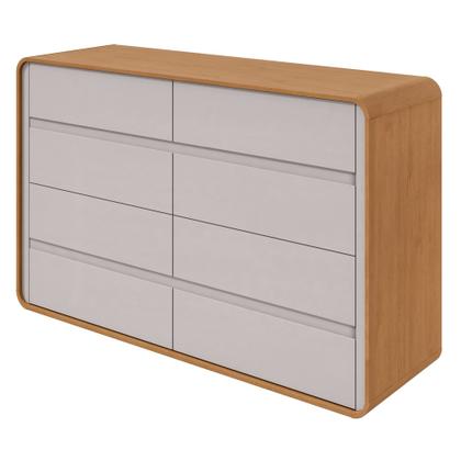 Imagem de Conjunto de Guarda-roupa Casal Loop 6 Portas e Cômoda 8 Gavetas 152x48x96cm Loop