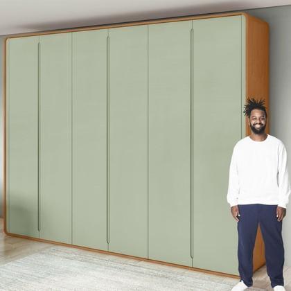 Imagem de Conjunto de Guarda-roupa Casal Loop 6 Portase Cômoda 8 Gavetas 152x48x96cm Loop