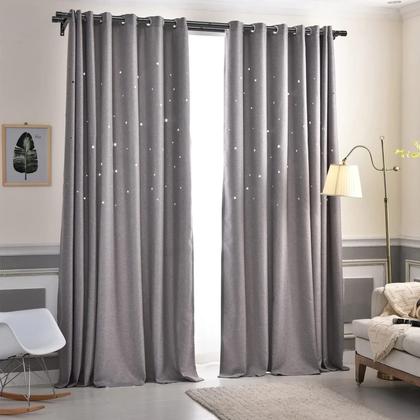 Imagem de Conjunto de hastes de cortina dupla YeyeBest 168 a 366 cm Metal Black