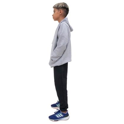 Imagem de Conjunto de Inverno Infantil Menino Blusa Canguru Com Capuz Ajustavel e Calça Comprida Estampada