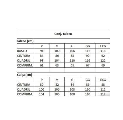 Imagem de Conjunto de Jaleco e Calça em Oxford com Bordado Ingles para Copeira, Arrumadeira, Faxineira Não Mancha com Cândida Seca Rápido Não Amassa Dia a Dia