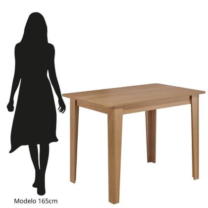 Imagem de Conjunto de Jantar 4 Lugares com Mesa Retangular Tampo Mdf 1,10m e 4 Cadeiras Delta Nicoli