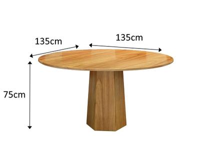 Imagem de Conjunto de Jantar Itália com 6 Cadeiras e Mesa Redonda Roraima BM Tubulares