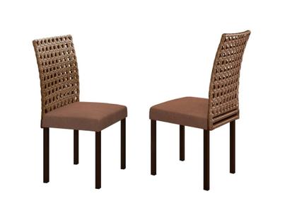 Imagem de Conjunto de Jantar Lisboa com 6 Cadeiras e Mesa Retangular Tocantins BM Tubulares