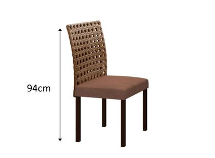 Imagem de Conjunto de Jantar Lisboa com 6 Cadeiras e Mesa Retangular Tocantins BM Tubulares