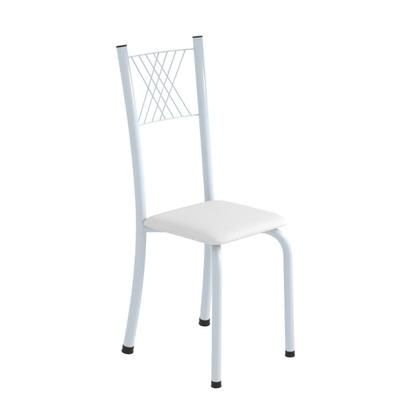 Imagem de Conjunto de Jantar Mesa 120x75cm Tampo de Vidro Incolor com 4 Cadeiras Sara Yescasa