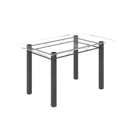 Imagem de Conjunto de Jantar Mesa 140x75cm Tampo de Vidro Incolor com 6 Cadeiras Sara Yescasa
