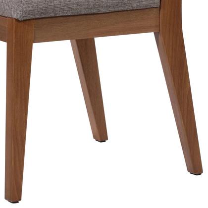 Imagem de Conjunto de Jantar Mesa Avena 4 Cadeiras Ella - Canella c/ Mescla Cinza