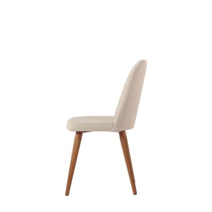 Imagem de Conjunto de Jantar Mesa com Vidro Avena 4 Cadeiras New Drop - Canella c/ Bege