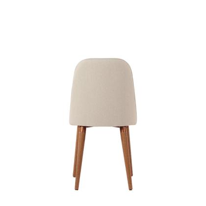 Imagem de Conjunto de Jantar Mesa com Vidro Avena 4 Cadeiras New Drop - Canella c/ Bege