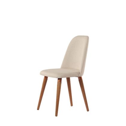 Imagem de Conjunto de Jantar Mesa com Vidro Avena 6 Cadeiras New Drop - Canella c/ Bege