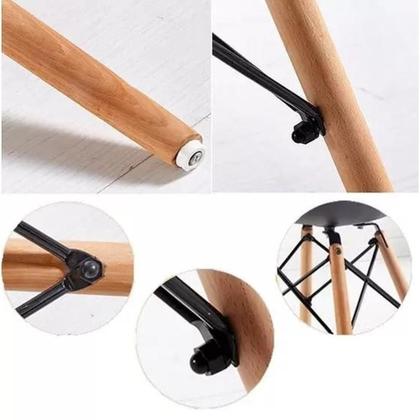 Imagem de Conjunto De Jantar Mesa Eiffel 120cm Preta + 6 Cadeiras Eiffel Dkr Pretas