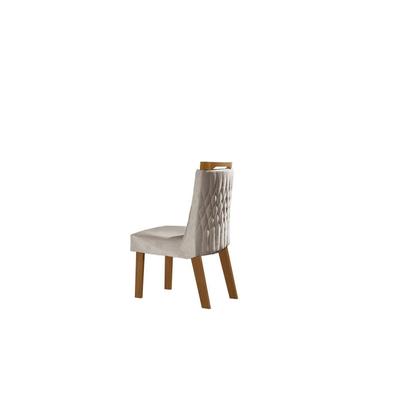 Imagem de Conjunto de Jantar Mesa Maia Tampo Mdf e Vidro com 6 Cadeiras Atena