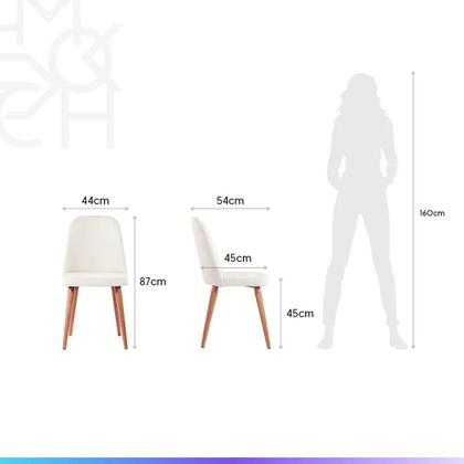 Imagem de Conjunto de Jantar Mesa Quadrada com Vidro Bennett 6 Cadeiras New Drop - Natural c/ Bege