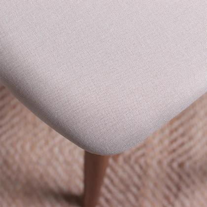 Imagem de Conjunto de Jantar Mesa Redonda com Vidro Bennett 6 Cadeiras Drop - Natural c/ Off White