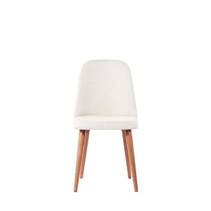 Imagem de Conjunto de Jantar Mesa Redonda com Vidro Bennett 6 Cadeiras New Drop - Natural c/ Bege