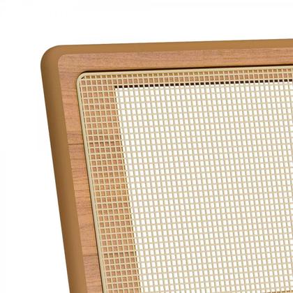 Imagem de Conjunto de Jantar Mesa Redonda MDF + 4 Cadeiras Tela Palha