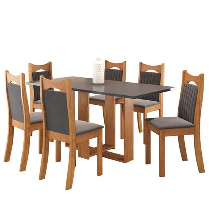 Imagem de Conjunto de Jantar Mesa Retangular Laguna com 6 Cadeiras Dalas