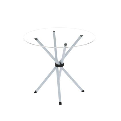 Imagem de Conjunto de Jantar Mesa Tampo Redondo de Vidro Incolor com 4 Cadeiras Sara Yescasa