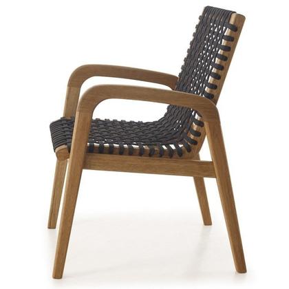 Imagem de Conjunto de Jantar para Jardim 1 Mesa 4 Cadeiras 1 Banco com Corda Náutica Traço