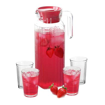 Imagem de Conjunto de Jarra e Copos Cazza em Vidro 5 Peças