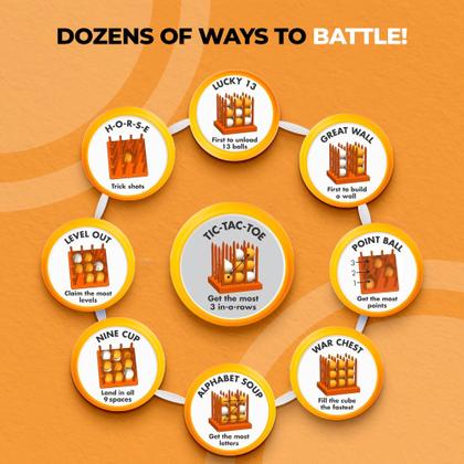 Imagem de Conjunto de jogos Bounce Battle Marbled Edition com 27 bolas para crianças