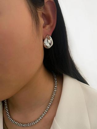 Imagem de Conjunto De Joias Com Colar Gargantilha E Brincos De Aço Inoxidável Banhados a Ouro E Prata, Estilo