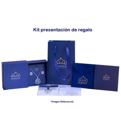 Imagem de Conjunto de joias com pingente Tree of Life em prata 925 com corrente de argolas