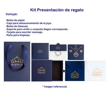 Imagem de Conjunto de joias com pingente Tree of Life em prata 925 com corrente de argolas