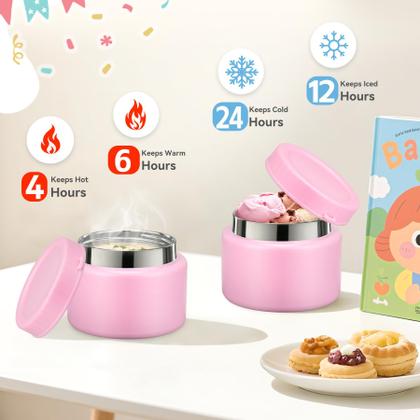 Imagem de Conjunto de lancheira Aimsnk Dinosaur com compartimento secreto para crianças rosa