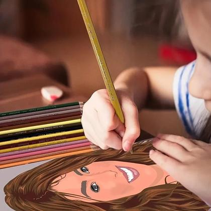 Imagem de Conjunto De Lápis De Cor Em Tons De Pele 26/50/72 Peças À Base De Óleo Para Desenho E Esboço Para