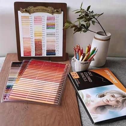 Imagem de Conjunto De Lápis De Cor Em Tons De Pele 26/50/72 Peças À Base De Óleo Para Desenho E Esboço Para