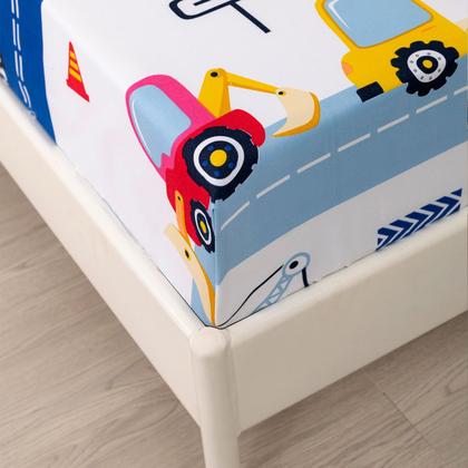 Imagem de Conjunto de lençóis Axolotl Cars Twin para meninos com 1 fronha ajustada, 1 plana